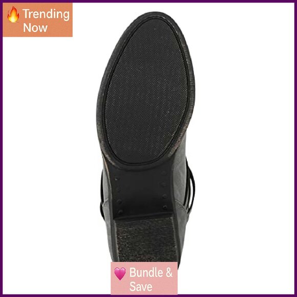 Women's Casual Ankle Bootie with Criss Cross Straps, 1.5" Heel - Picture 6 of 6